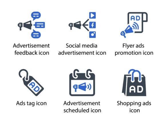 Ads Marketing Icon Set 2: Graphics & Icons for Digital Sellers