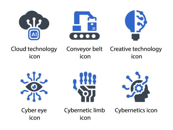 Artificial Intelligence Icon Set 3