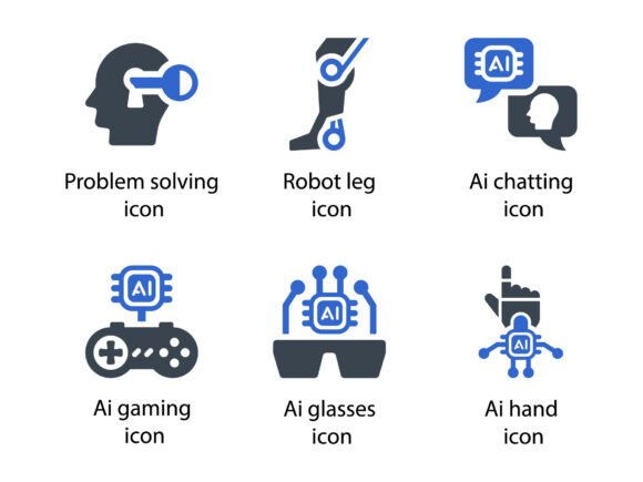 Artificial Intelligence Icon Set 5: Graphics and Icons for Crafters