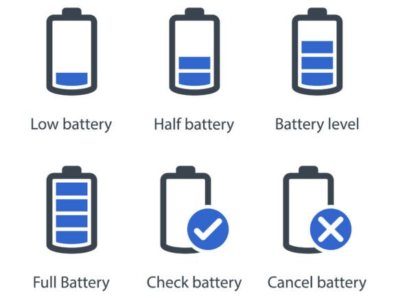 Battery Icon Set 1: Graphics and Icons for Modern Design