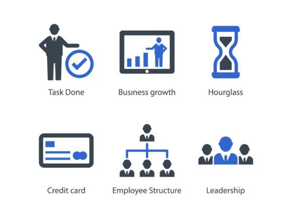 Business Management Icon Set 8: Graphics & Icons for Real Local Business