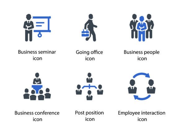 Business People Icon Set 4: Graphics and Icons for Crafters