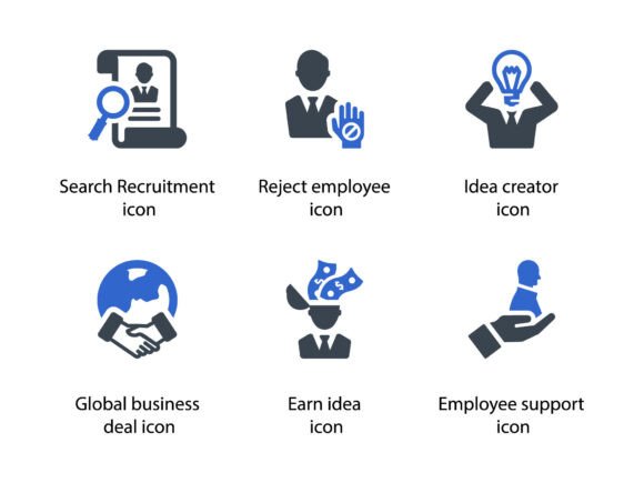 Business People Icon Set 7: Graphics & Icons for Real Local Business Use