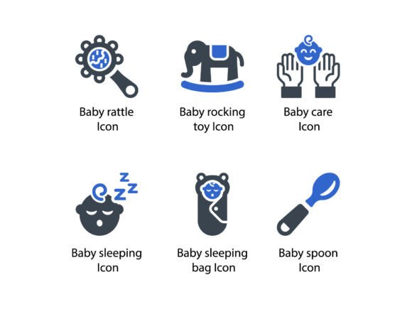 Childhood Baby Icon Set 4: Graphics and Icons for Branding