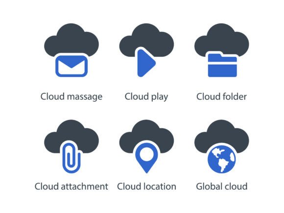 Cloud Icon Set 3: Graphics and Icons for Crafters