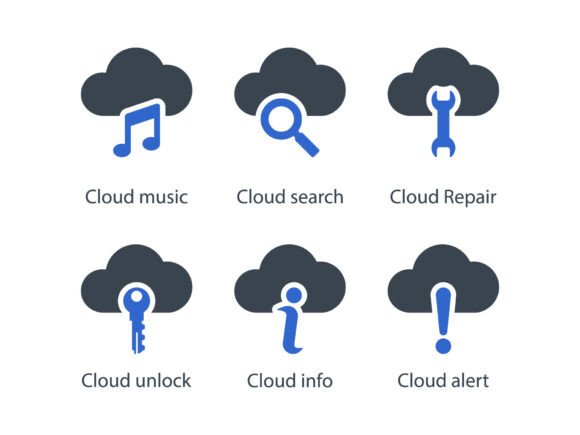 Cloud Icon Set 4: Graphics and Icons for Modern Design