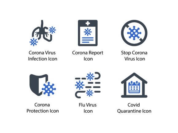 Corona Virus Icon Set 6: Graphics and Icons for Real Projects