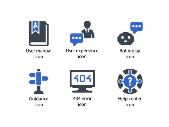 Customer Support Icon Set 8: Graphics and Icons for Real Projects