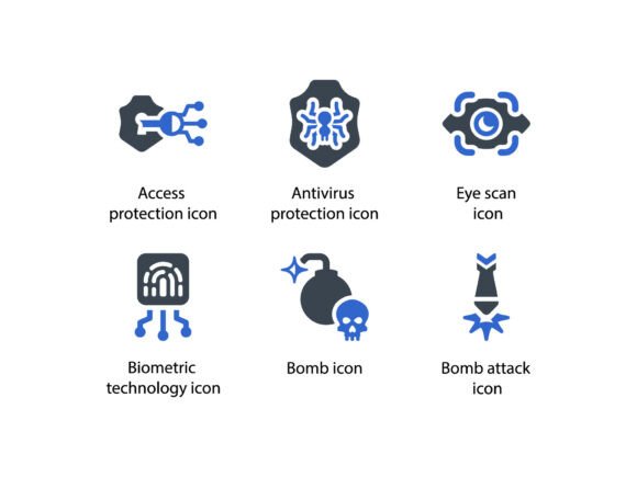 Cyber Security System Icon Set 1: Graphics and Icons for Digital Design
