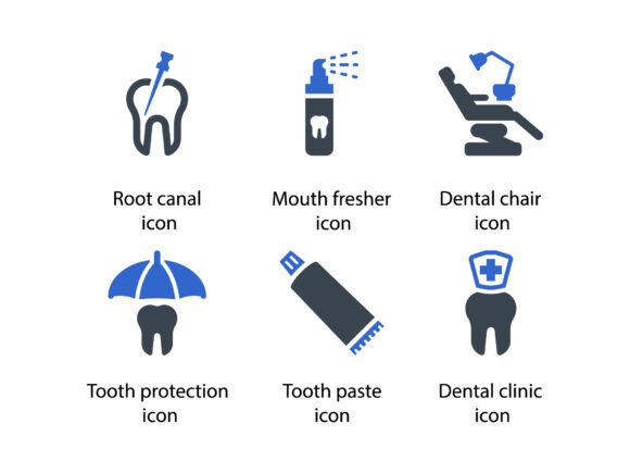Dental Care Icon Set 8: Graphics and Icons for Branding