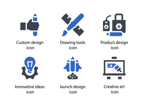 Design Creativity Icon Set 6: Graphics & Icons for Modern Branding