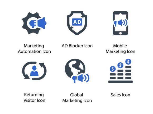 Digital Marketing Icon Set 4: Graphics & Icons for Real Projects