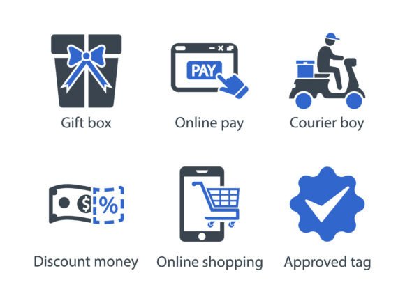 E Commerce Shopping Icon Set 1: Graphics and Icons for Modern Design