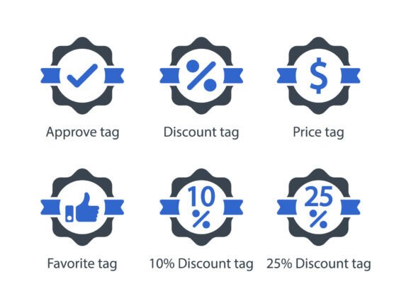 Label Tag Icon Set 1: Graphics & Icons for Digital Sellers