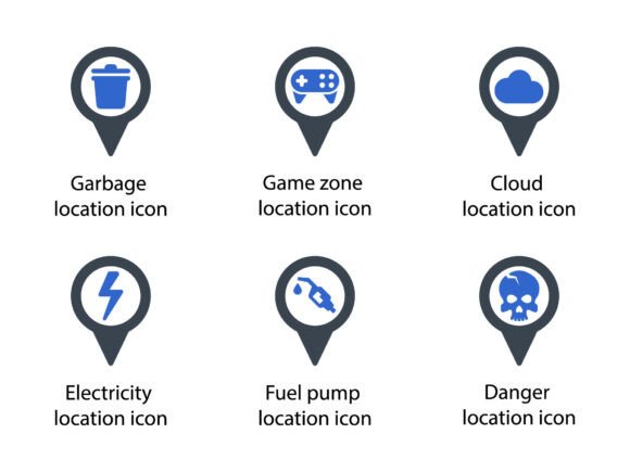 Location Pin Icon Set 5: Graphics & Icons for Crafters