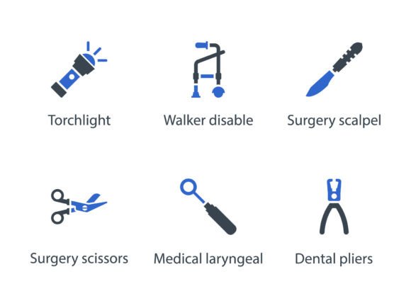 Medical Equipment Icon Set 5: Graphics and Icons for Real Projects