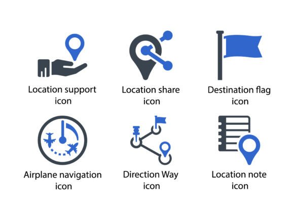 Navigation Icon Set 4 Graphics and Icons