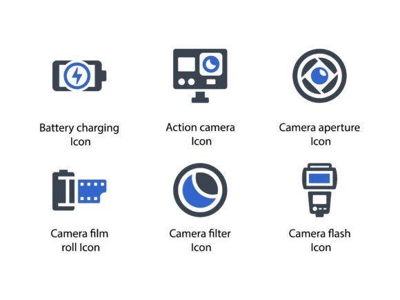 Photography Accessories Icon Set 1: Graphics & Icons for Digital Sellers