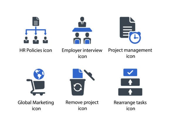 Project Management Icon Set 4: Graphics and Icons for Modern Design