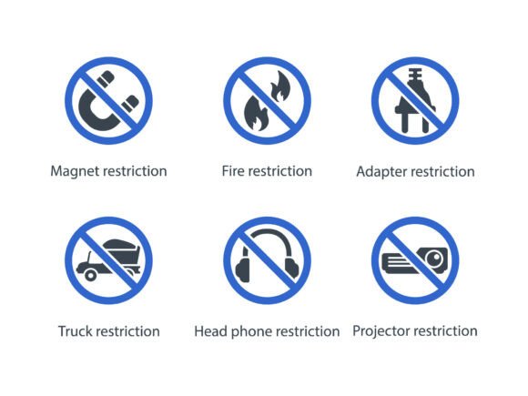 Restriction Icon Set 2: Graphics & Icons for Local Business