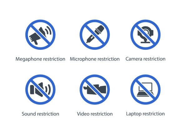 Restriction Icon Set 6: Graphics and Icons for Handmade Creators