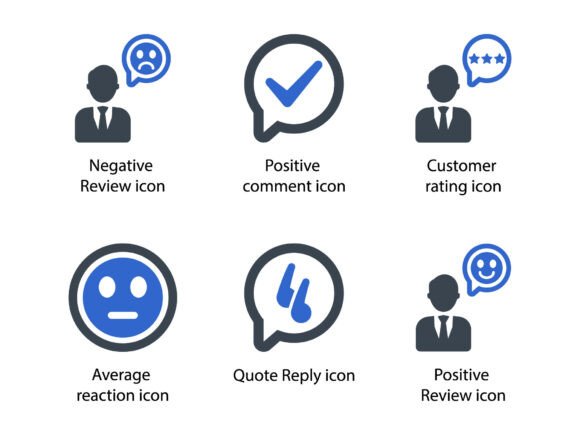 Review Feedback Icon Set 3: Graphics & Icons for Digital Sellers