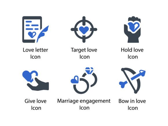 Romance and Love Icon Set 5: Graphics and Icons for Editorial Design