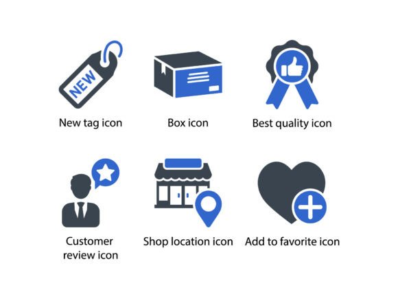 Shopping E Commerce Icon Set 3: Graphics & Icons for Local Business