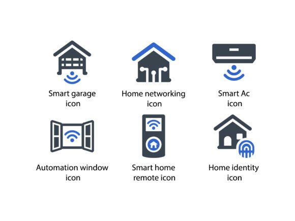 Smart House Icon Set 4: Graphics & Icons for Local Business